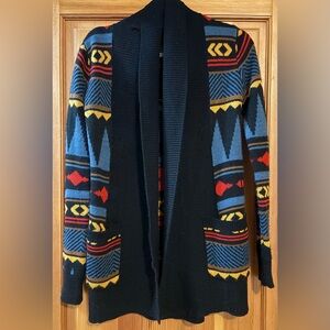Jack by B B Dakota Aztec Open-front Knit Cardigan with Pockets - 100% Acrylic